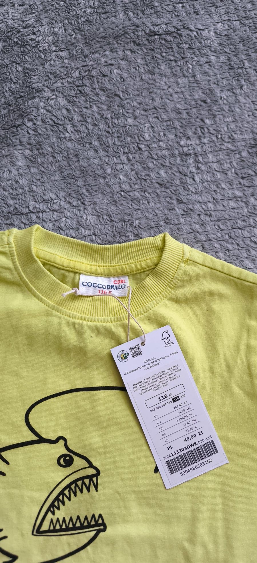 Nowe 2 szt bluzki t-shirty coccodrillo r. 116