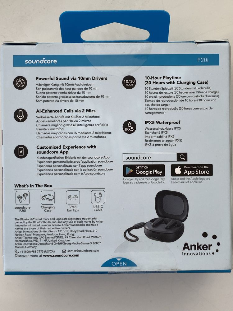 Bluetooth навушники anker soundcore p20i