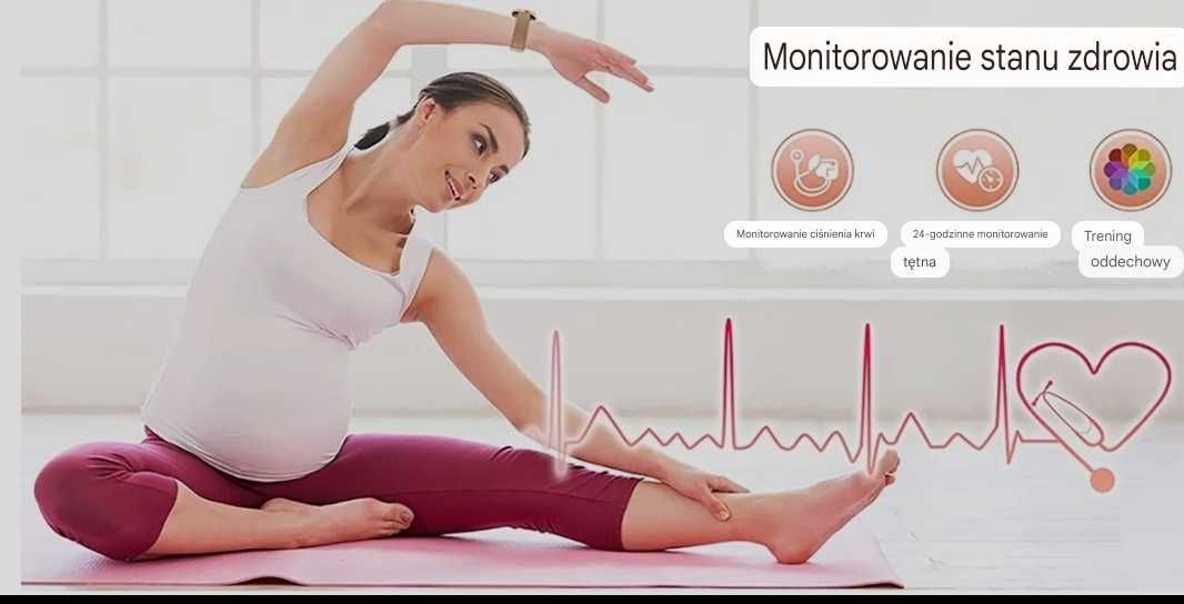 Smartwatch damski Android IOS Bluetooth Sport Zdrowie opaska GRATIS