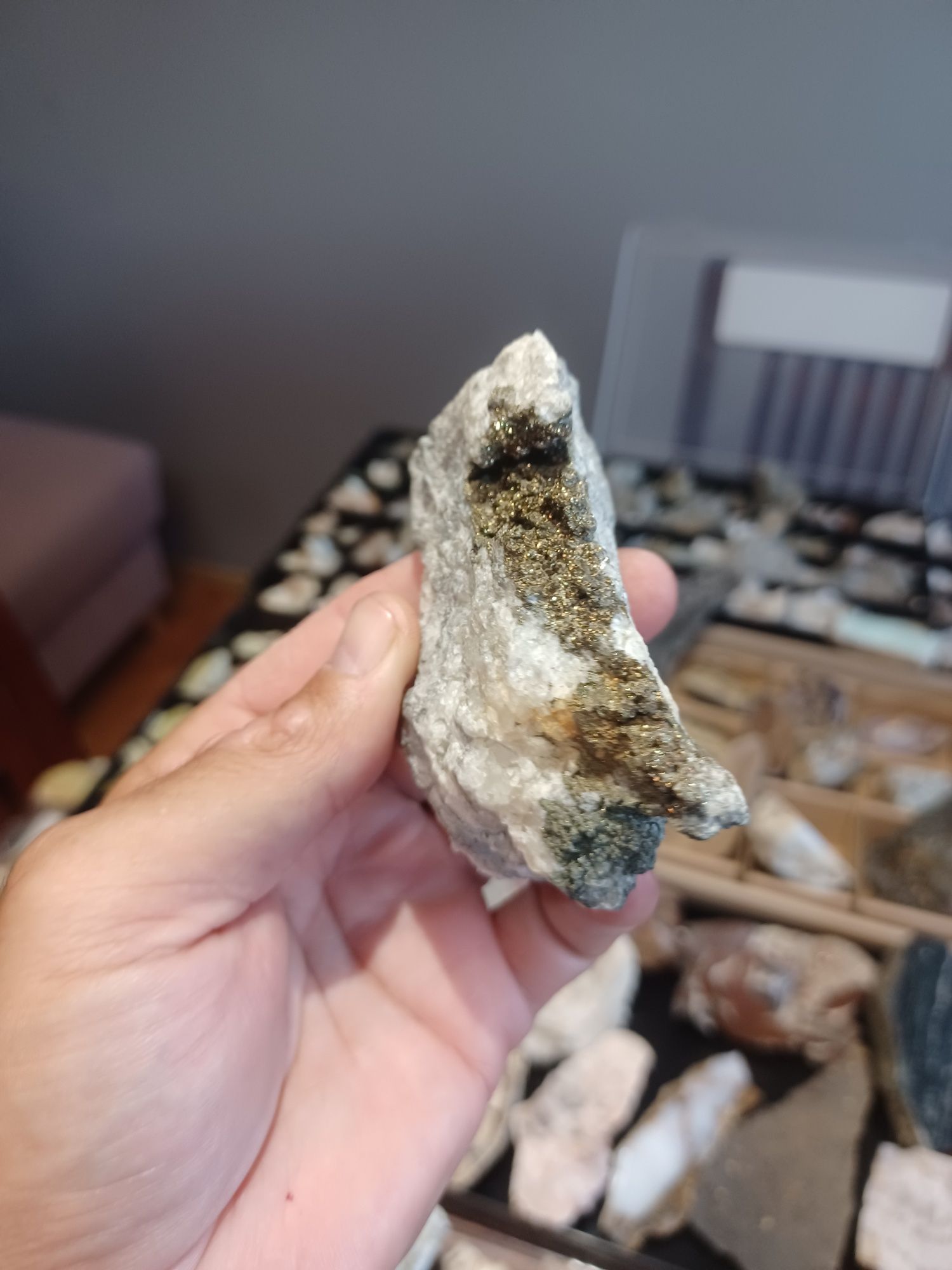 Minerały skamieniałości skały piryt