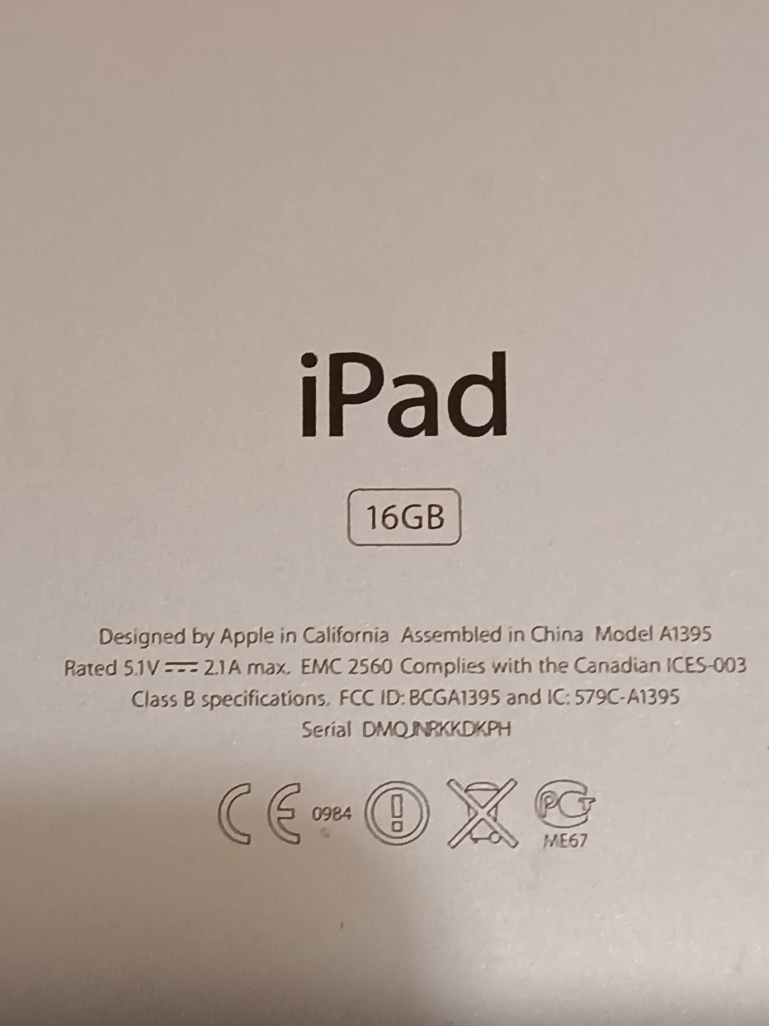 Продам iPad 2 model A1395 16GB White  на запчасти