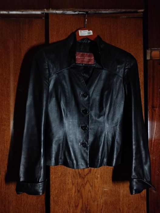 Жіночий жакет з натуральної шкіри First Sunly