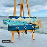 Driftwood | wieszak GDYNIA, morskie szkiełka, kute haki, LUKI SZTUKI
