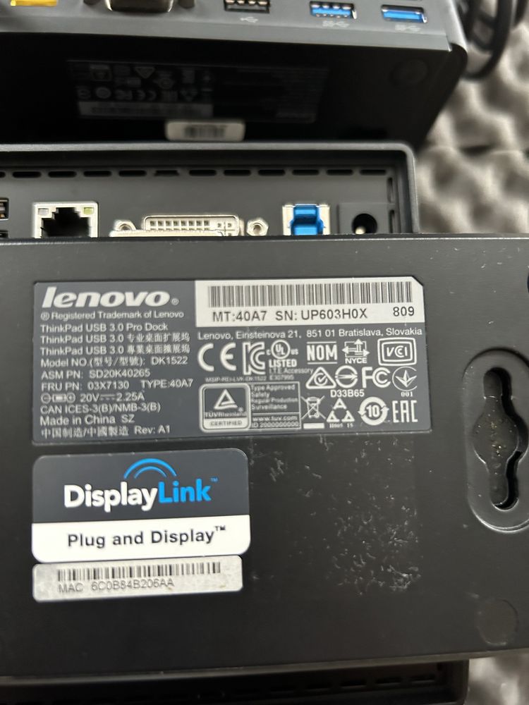 Stacja dokująca Lenovo Thinkpad replikator portów