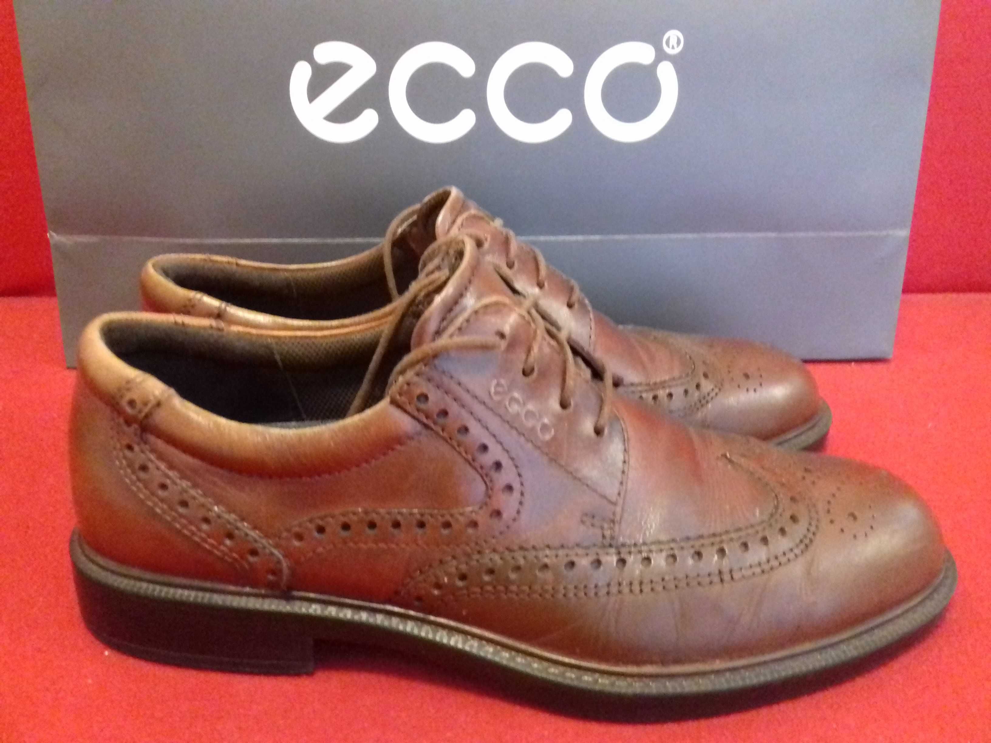 Brogues Ecco skórzane luksusowe vipowskie