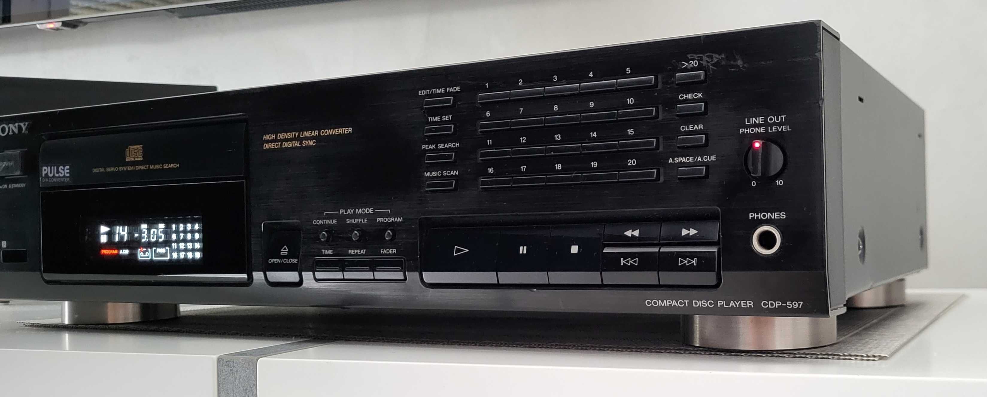 SONY CDP-597 odtwarzacz CD z pilotem