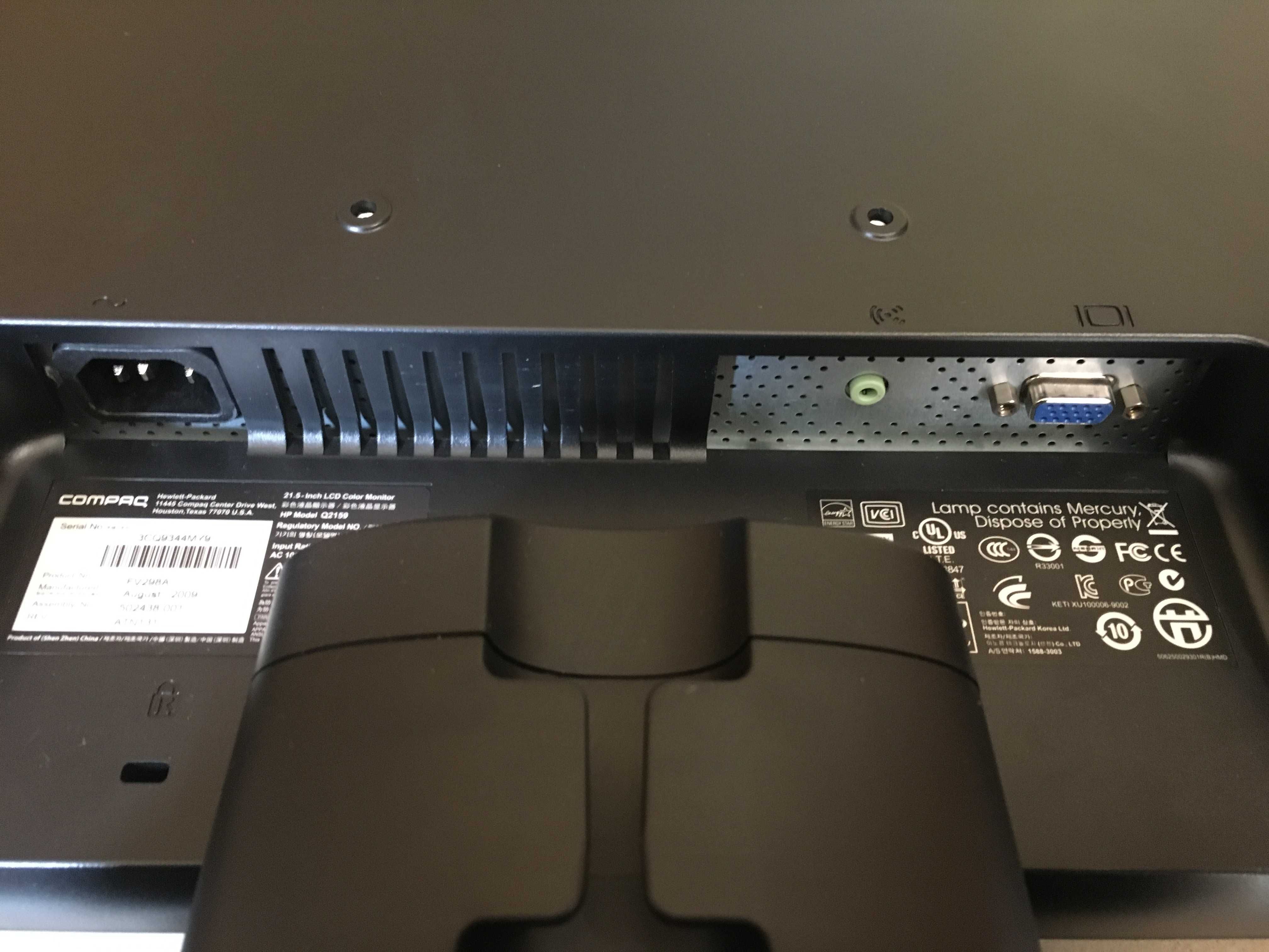 Monitor 21,5" HP Compaq Q2159 Full HD