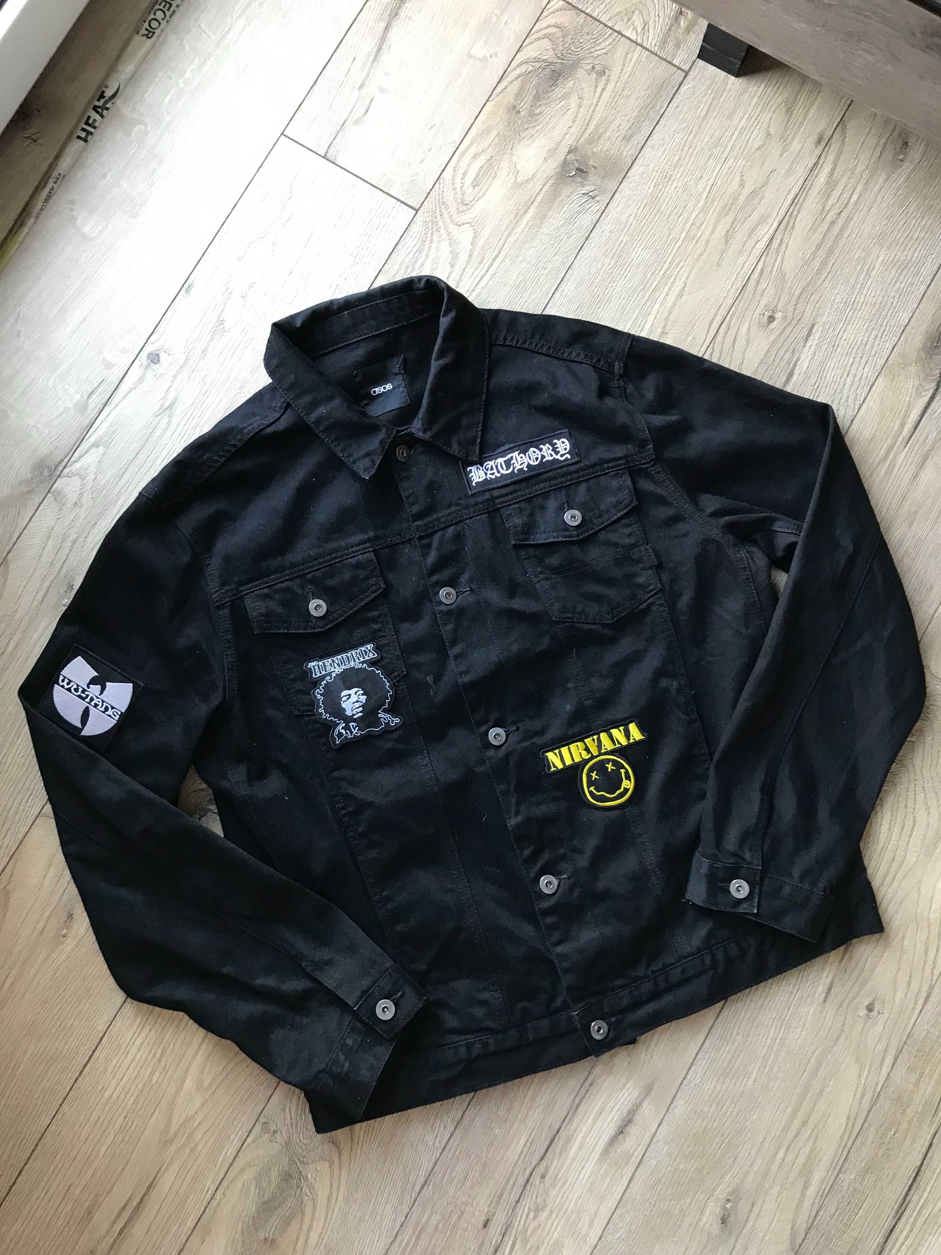 Kurtka jeansowa ASOS Nirvana/Jimi Hendrix/Wu-Tang rozm. XL
