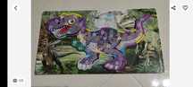 Puzzle dinossauro com as letras do alfabeto
