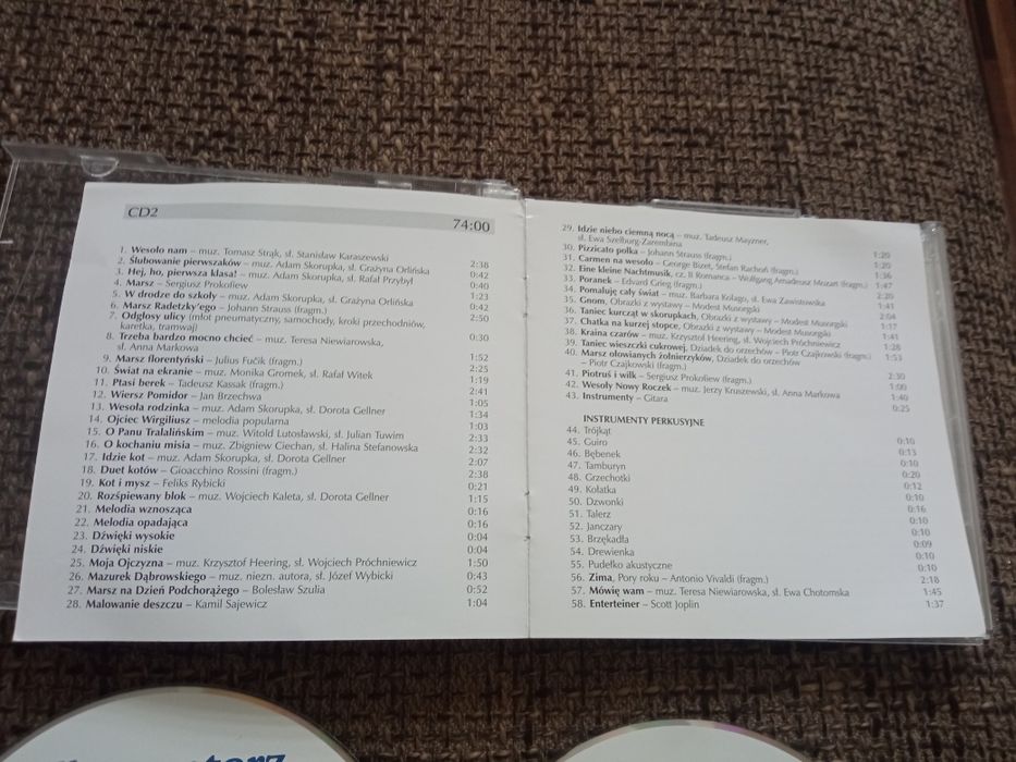 Płyty CD  dla dzieci 2 sztuki