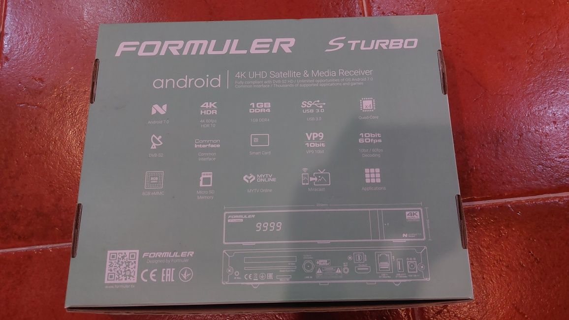 Receptor de Satélite e IPTV Formuler S Turbo 4K UHD Como Novo