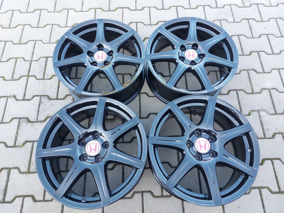HONDA CIVIC VIII UFO FELGI ALUMINIOWE R18 7.5J ET55 5X114.3 JAK NOWE! TYPE R ODŚWIEŻONE ! PROSTE!