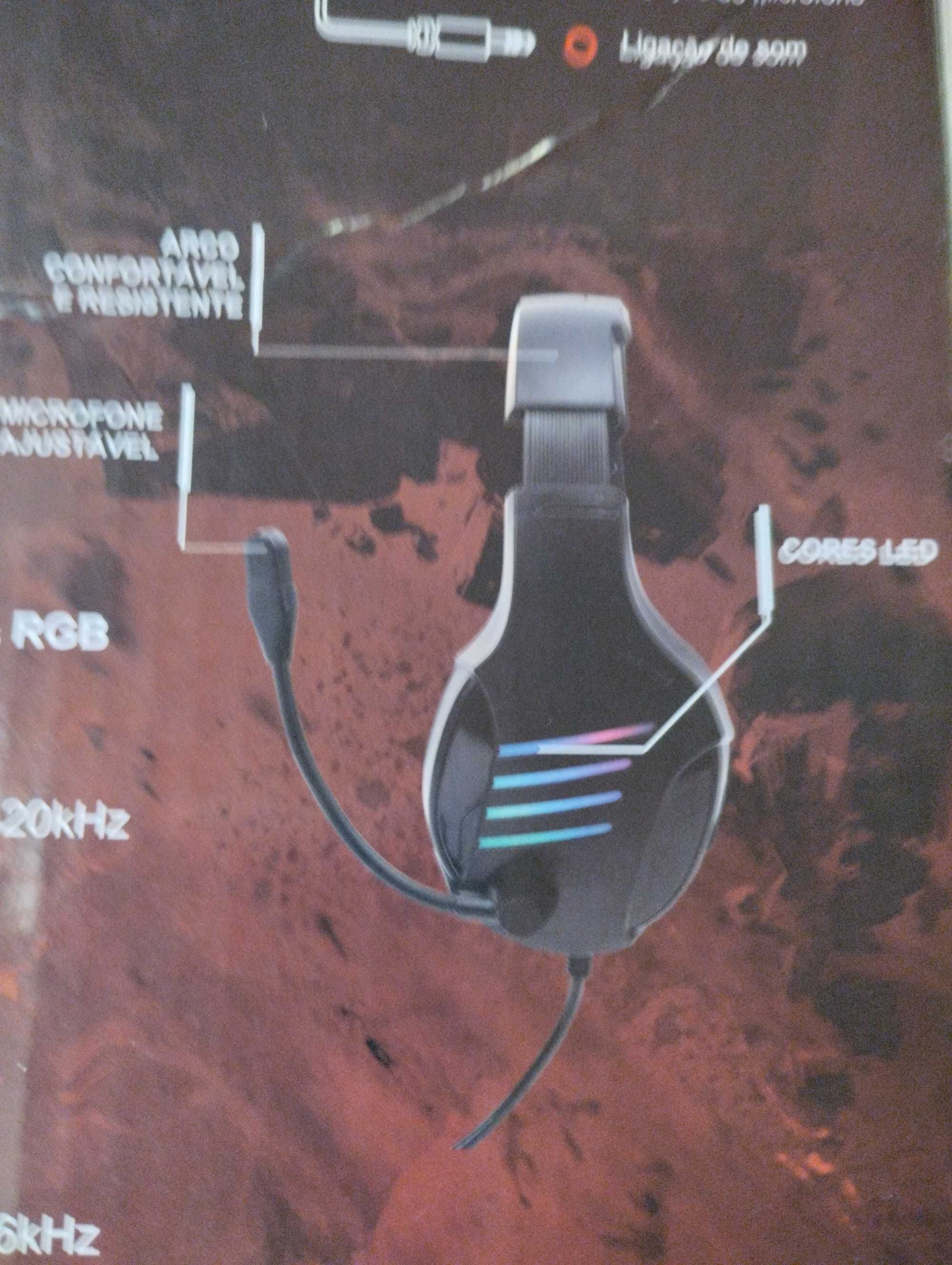 Auscultadores com microfone Gaming