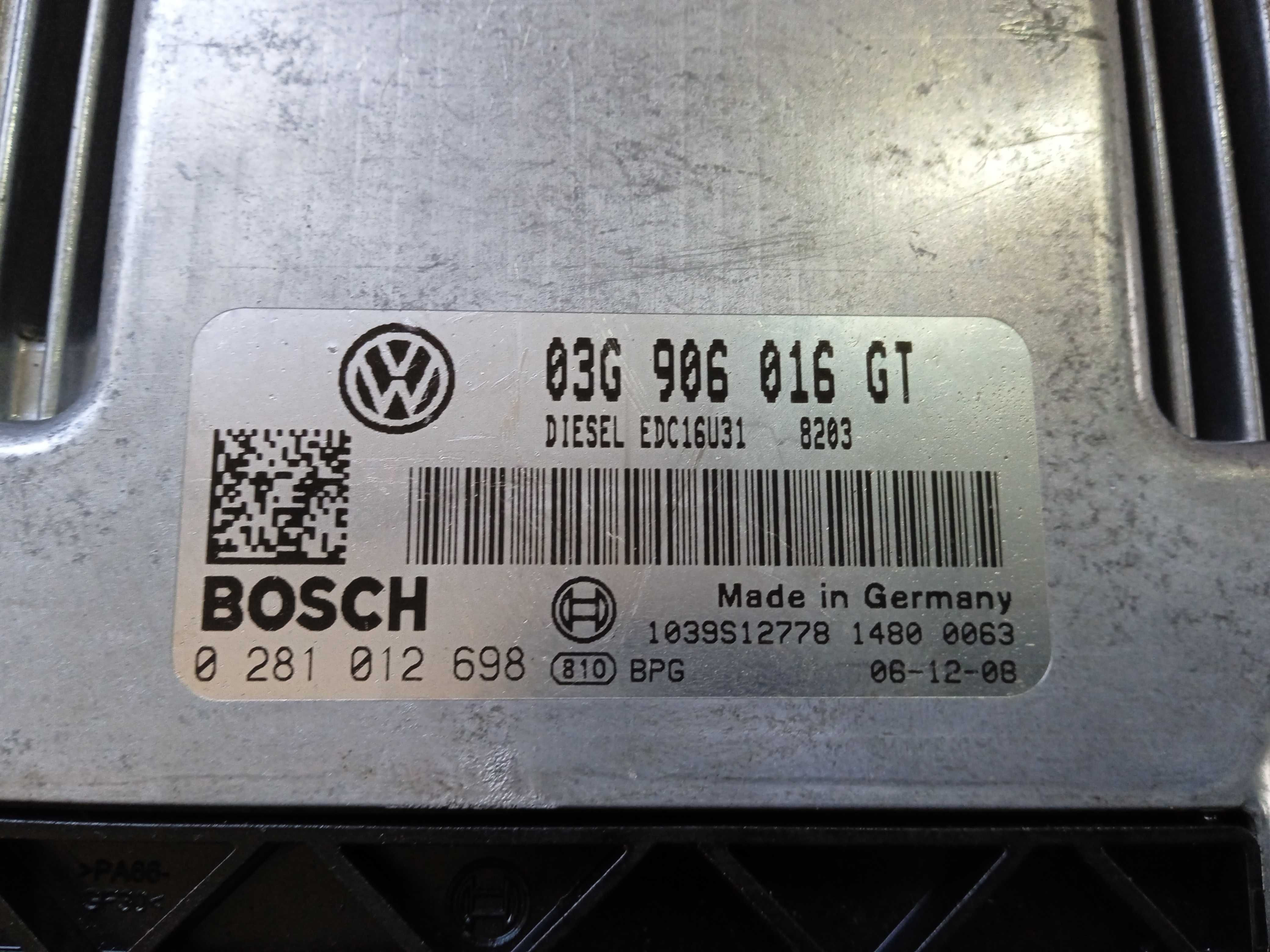 Skoda suberB 2,0 tdi sterownik komputer silnika 03g906016gt