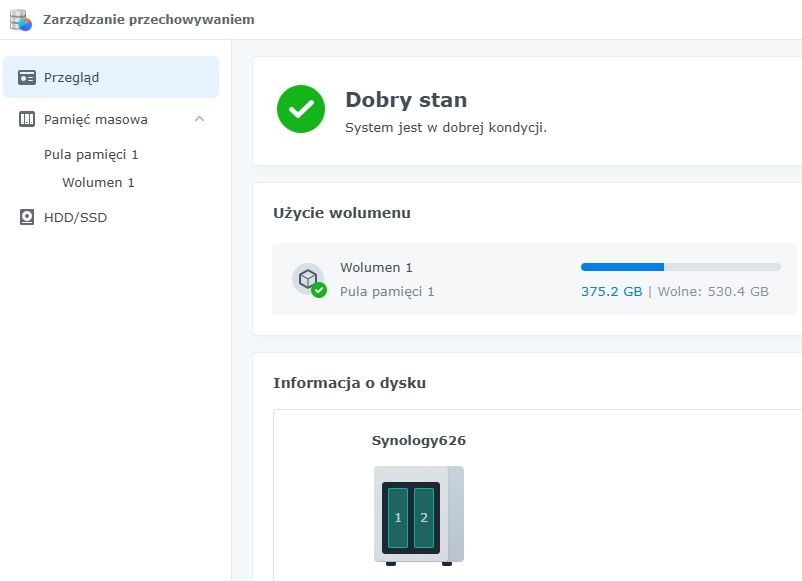 Serwer plików NAS Synology DS220j z dyskami 2+1 Tb