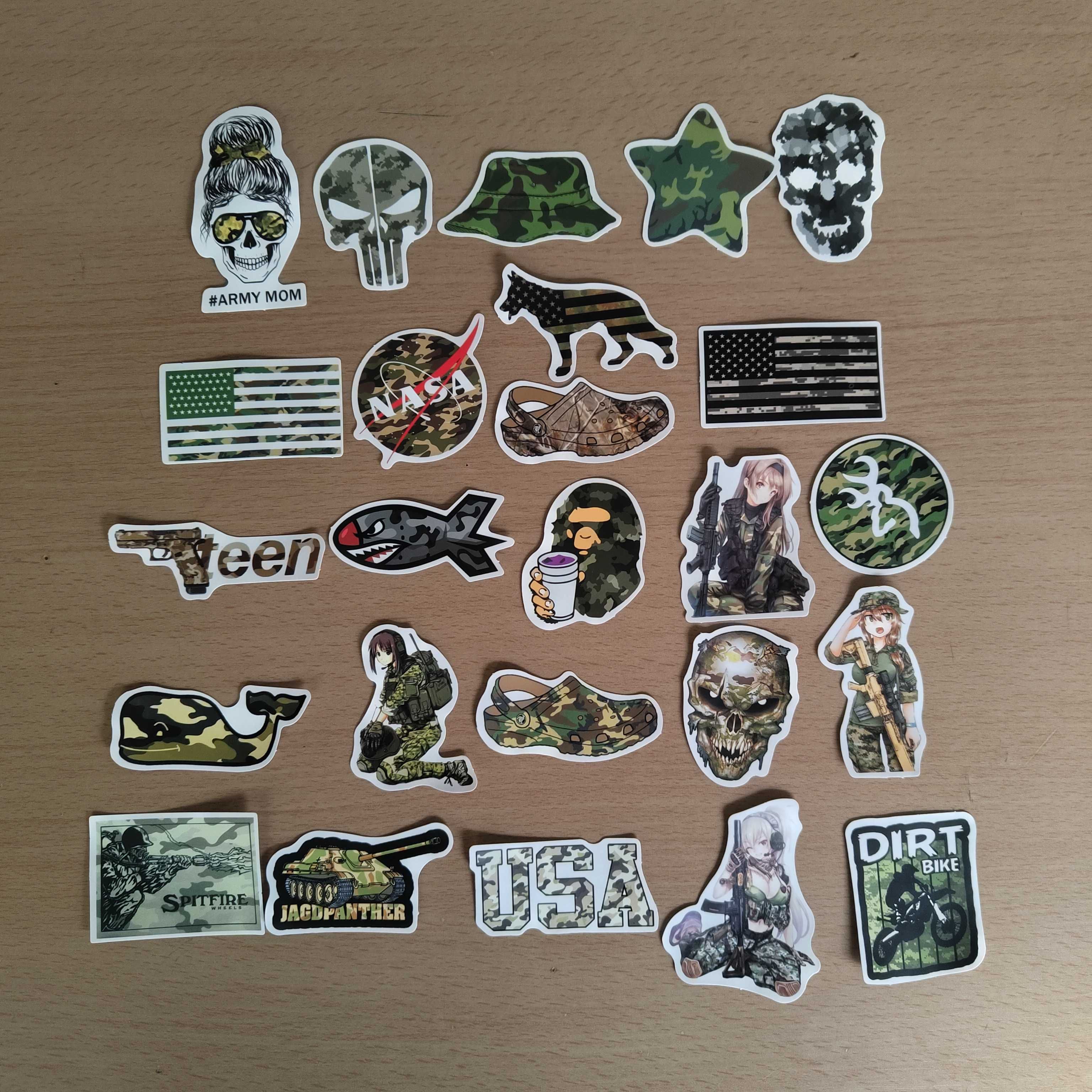 Pack 100 Autocolantes Stickers Militar