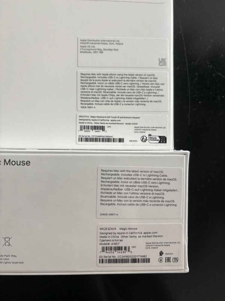 Apple magic keyboard+magic mouse