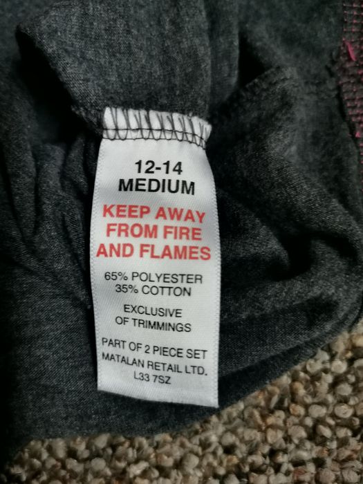 Piżama damska dziewczęca z metki 12-14 M/L bawełna