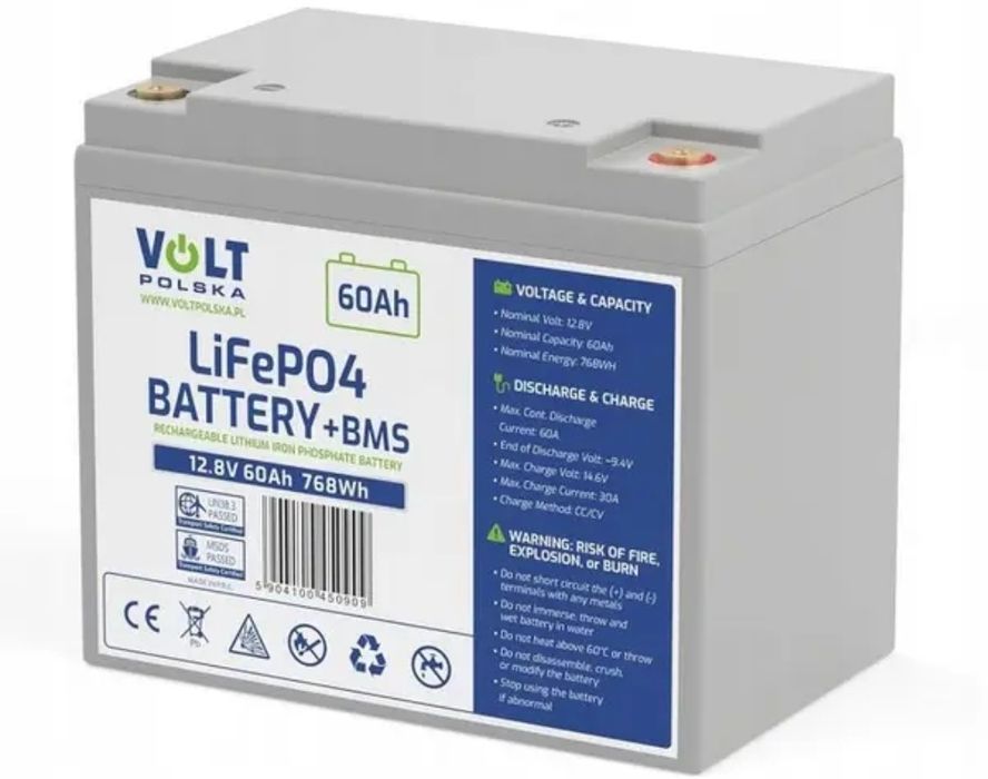 ДБЖ комплект резервного живлення  Volt polska sinus Lifepo4 60ah ББЖ