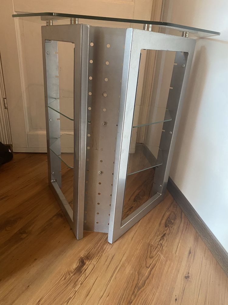 STOLIK RTV  inox + szkło hartowane JAKOŚĆ !!!