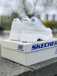 Женские высокие кроссовки Skechers белые лёгкие кросовки скечерс