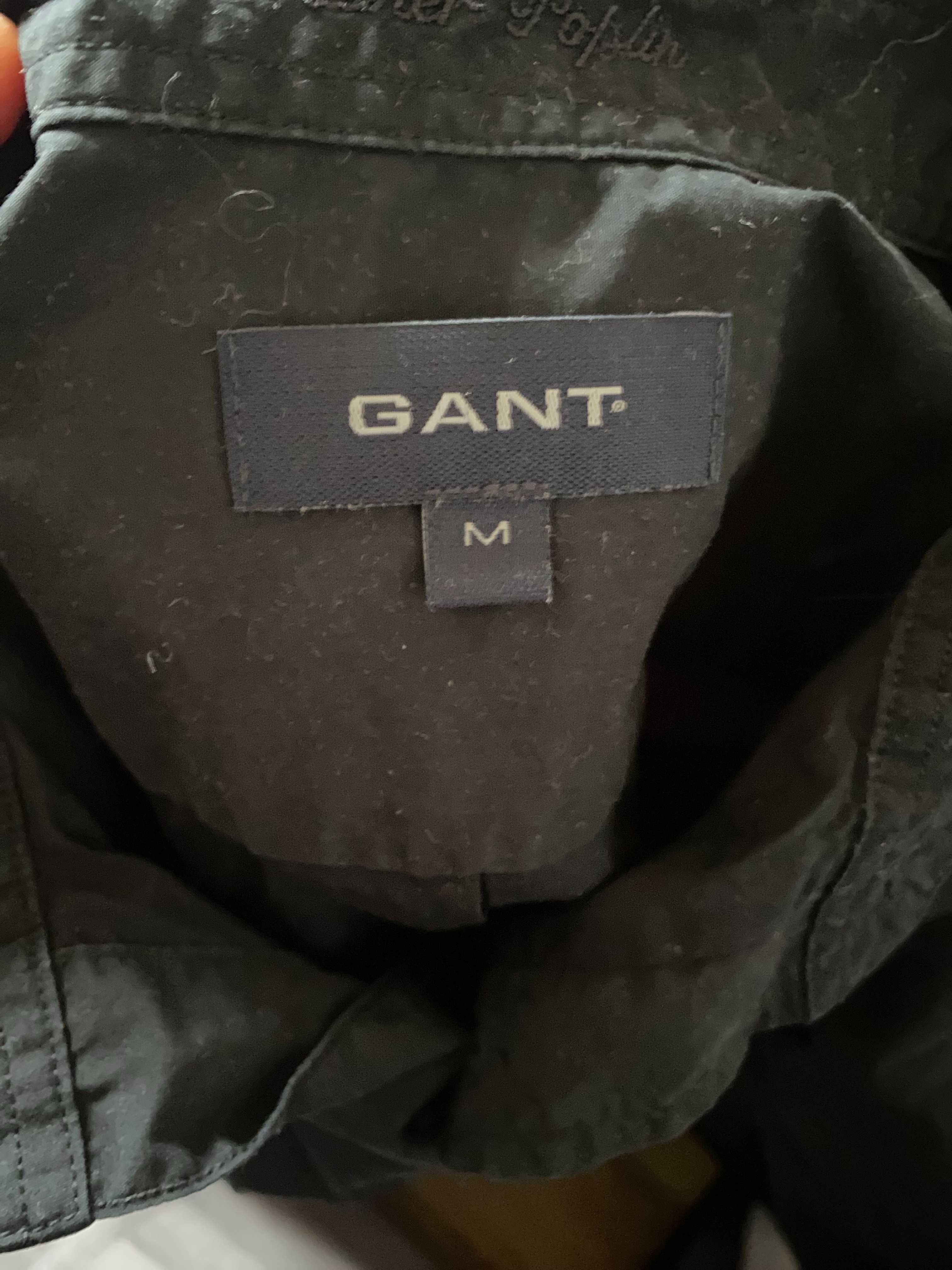 Elegancka czarna koszula męska - GANT - M - OKAZJA
