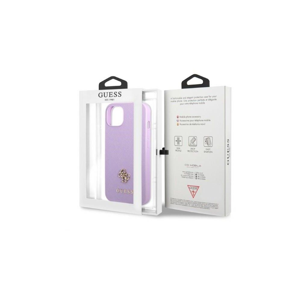 Etui Guess do iPhone 13 Hardcase 4G Small Metal Logo Purple