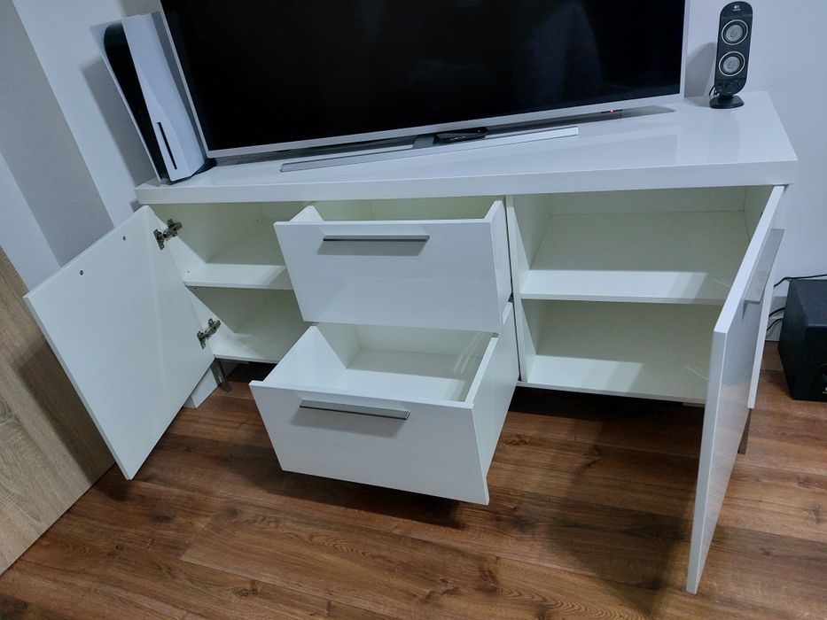 Komoda Lakierowana Biały Połysk