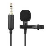 Mini Microfone de Lapela 3.5mm com Clip PC Smartphone Gravação NOVO