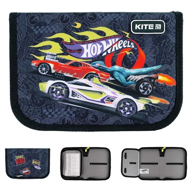 Шкільний набір Kite Hot Wheels рюкзак, пенал, сумка,пляшка, папка Кайт
