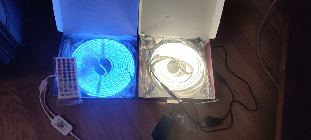 Неонова стрічка 10м неонова лента  теплий колір