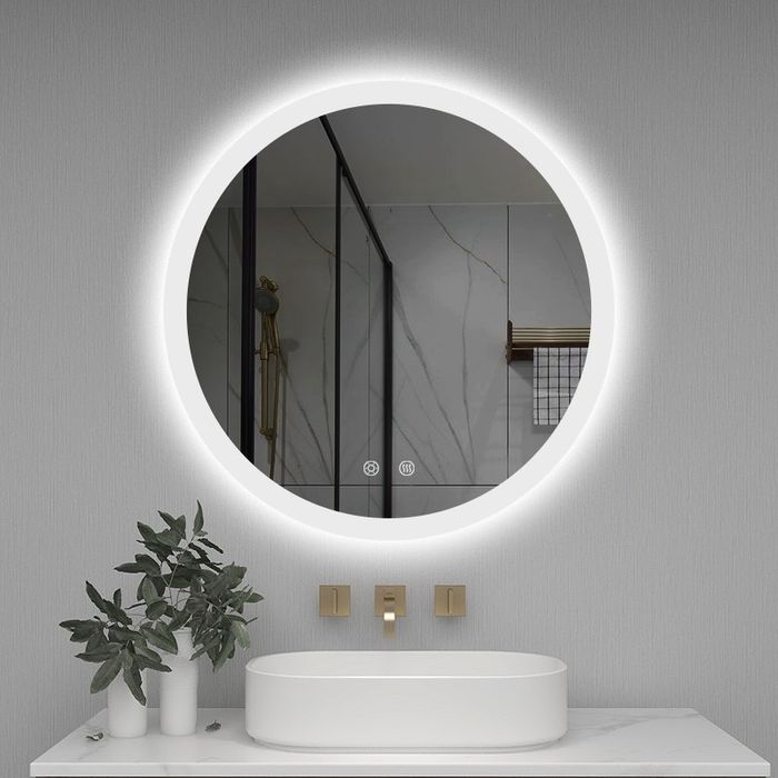 Lustro łazienkowe z podświetleniem led oraz oodgrzewaniem 60cm