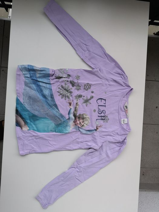 Koszulka kraina lodu elsa h&m 122 z długim rękawem
