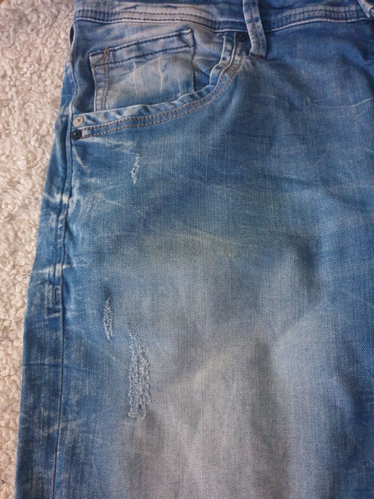 Mavi spodnie jeansowe bermudy szorty męskie M niebieskie jeans przeta
