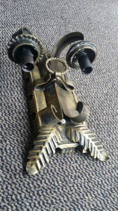 Candeeiro, aplique de parede, ferro dourado