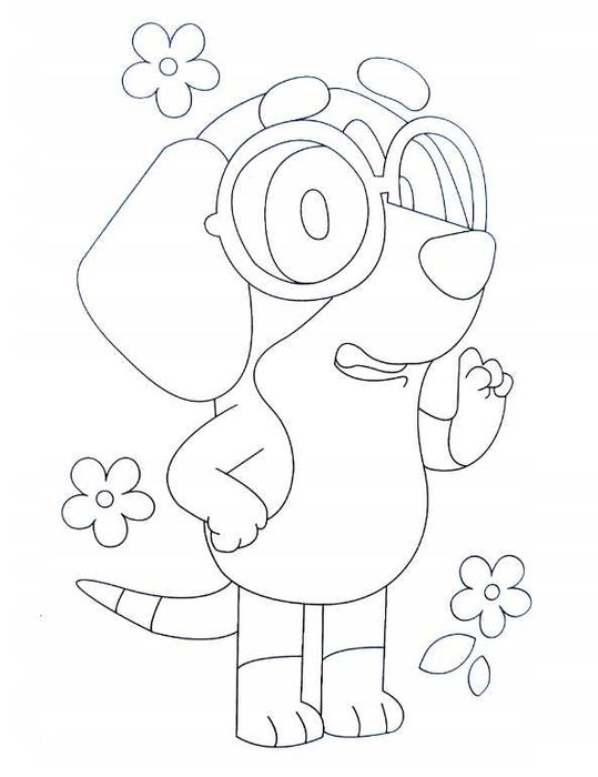 Kolorowanka Bluey - maluj i baw się z Bluey i Bingo!