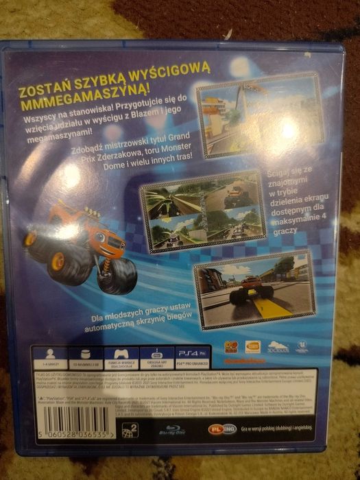Blaze i Megamaszyny wyścigówki ze zderzakowa PS4