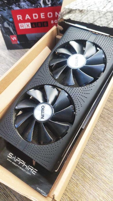 Игровая видеокарта RX 480 Nitro+ 8GB, RGB, OC