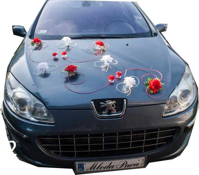 Dekoracja samochodu na samochód ozdoby auto stroik na ślub Nr 082