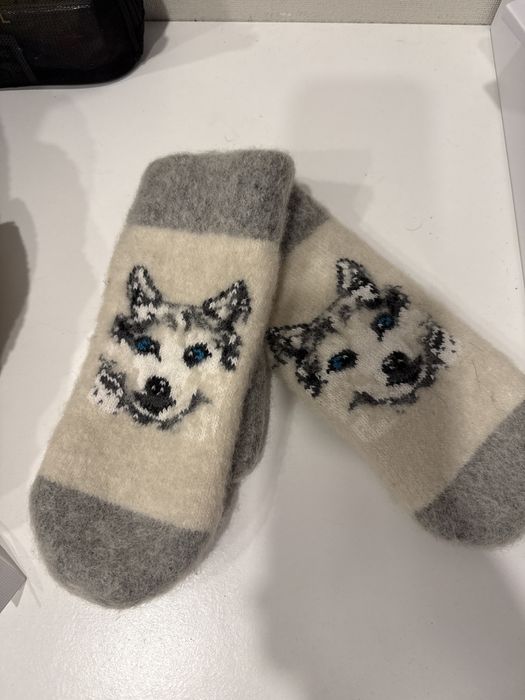 Шерстяні рукавички з хаскі дорослі