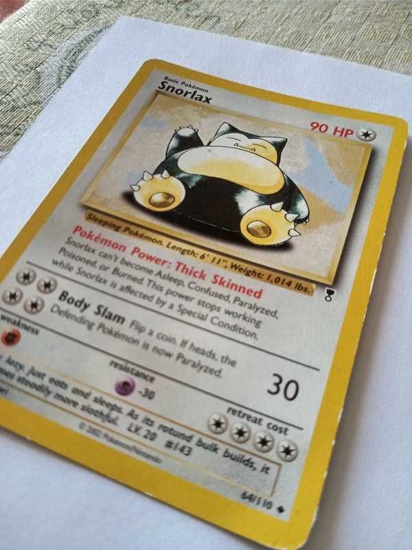 Snorlax Carta Pokémon  11/64 inglês legendary collection