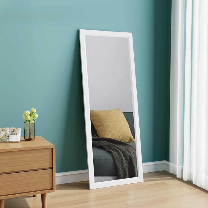 Lustro ścienne Dripex 45 x 119 cm, białe, z regulacją wysokości