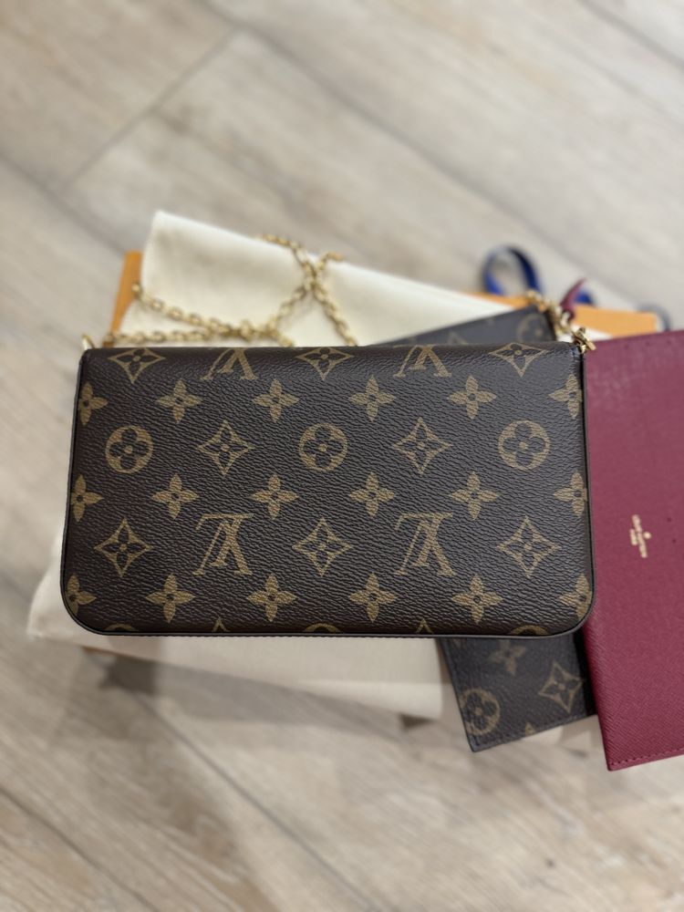 Клатч, сумка, louis vuitton felicie оригинал lv