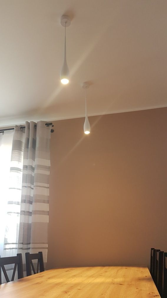 Lampa LED wisząca biała 2 szt