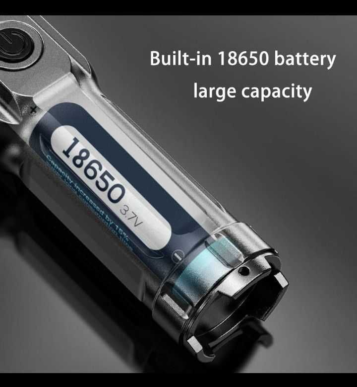 Фонарик Ручной c LED Диодом Т6 на Аккумуляторе 18650 и USB зарядкой