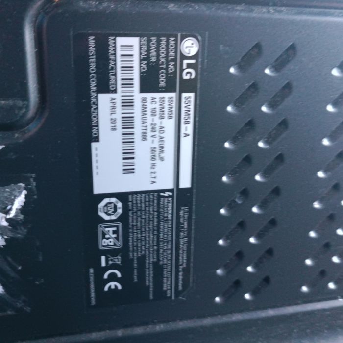 3 uszkodzone telewizory lg 55 cali kompletne