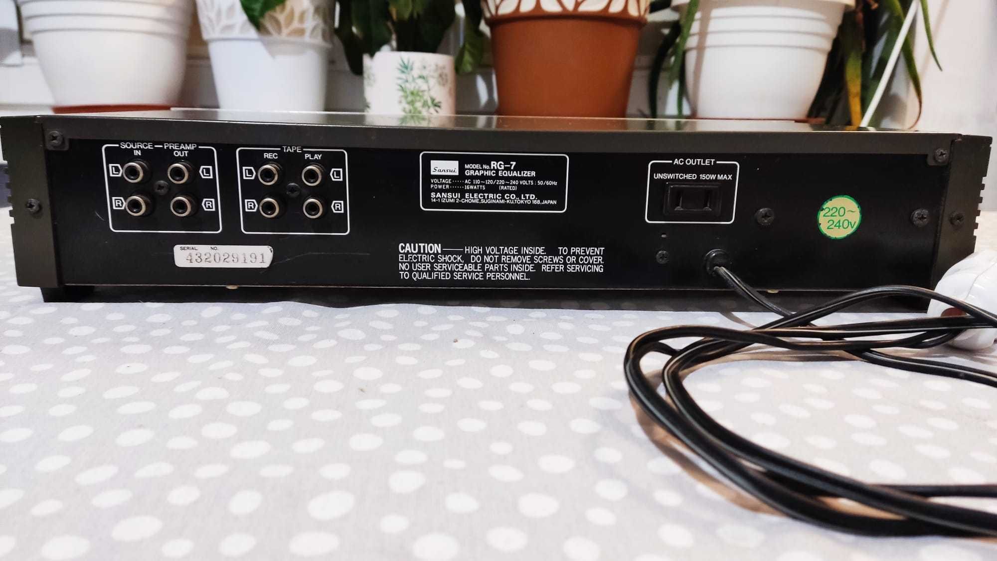 Sansui RG-7 Korektor Graficzny Stereo Graphic Equalizer Consolette