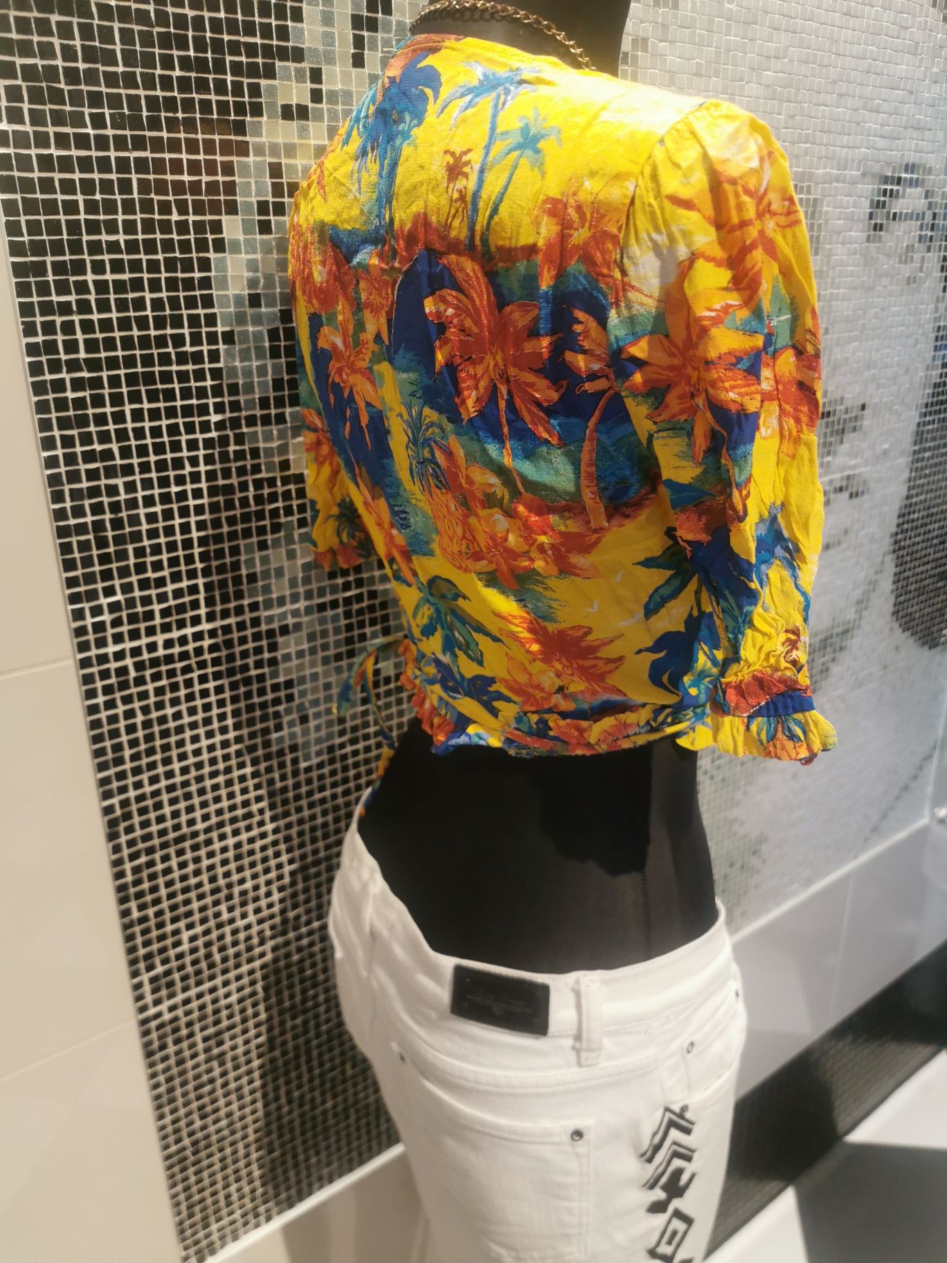Zara top wzory rozmiar xs