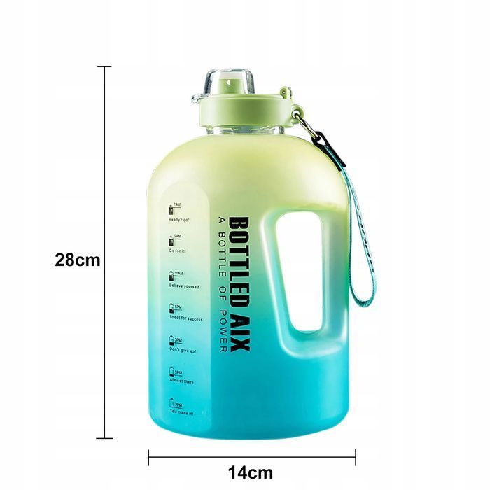 Water Jug 2,2L butelka bidon wodę sportowa siłownie kanister DEHP free