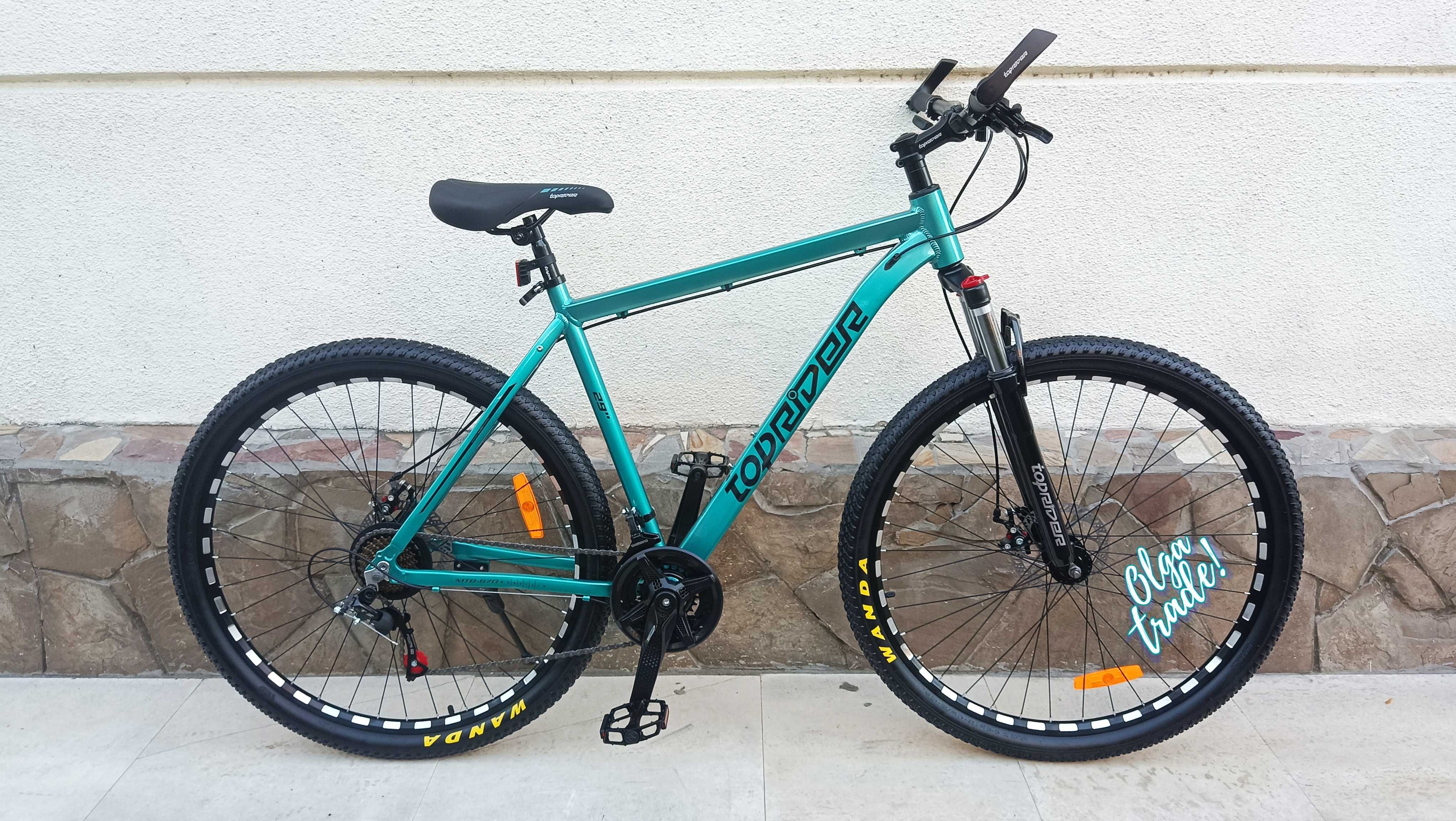 MTB вело Top Rider 29" - 21" до 195 см, алюминий, SHIMANO, промы